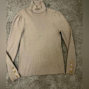 Lauren Ralph Lauren gold metallic turtleneck